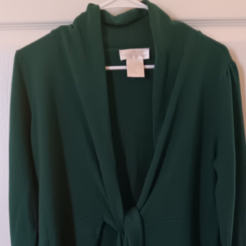Soft Surroundings Hunter Green, Size L Long-ish Sweater